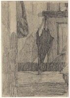 KT 2016 065
<br/>
Paraplu tegen wand geplaatst (1905)
<br/>
<em>Monnickendam, Martin (1874 - 1943)</em>